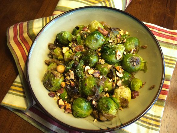 Brussels Sprouts, Onions, and Filberts
