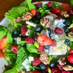 Perfect Summer Salad: Berries, Blue Cheese, and Toasted Walnuts