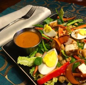 Thai Salad with Peanut Dressing | #pkway