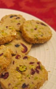 Pistachio Cranberry Butter Cookies