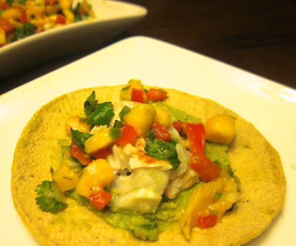 Lobster Taco and Mango Salsa