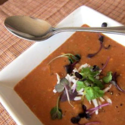 Indian Tomato Soup with Tamarind and Coconut