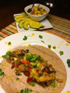 Fish Fajitas with Mango Salsa