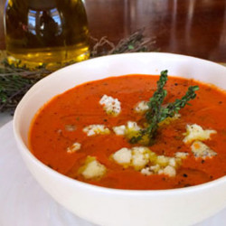 Roasted Red Pepper and Tomato Soup: A Mediterranean Take on an American Classic