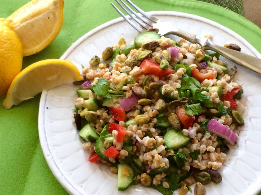 Mediterranean Farro Salad | #pkway