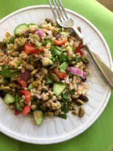 Simple Farro Salad | Mediterranean Diet